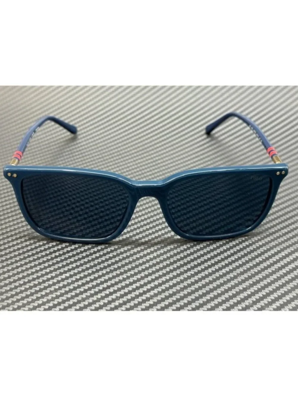 New Polo Ralph Lauren Men Shiny Blue Sunglasses 56-18-145